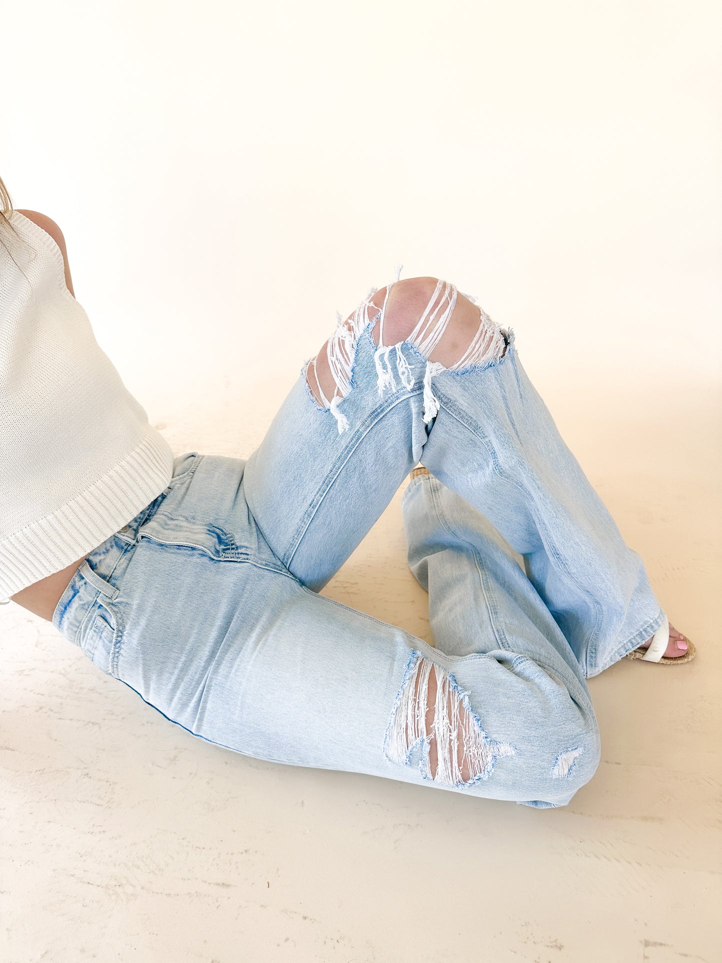 SALT FLATS 90'S VINTAGE ANKLE STRAIGHT JEANS