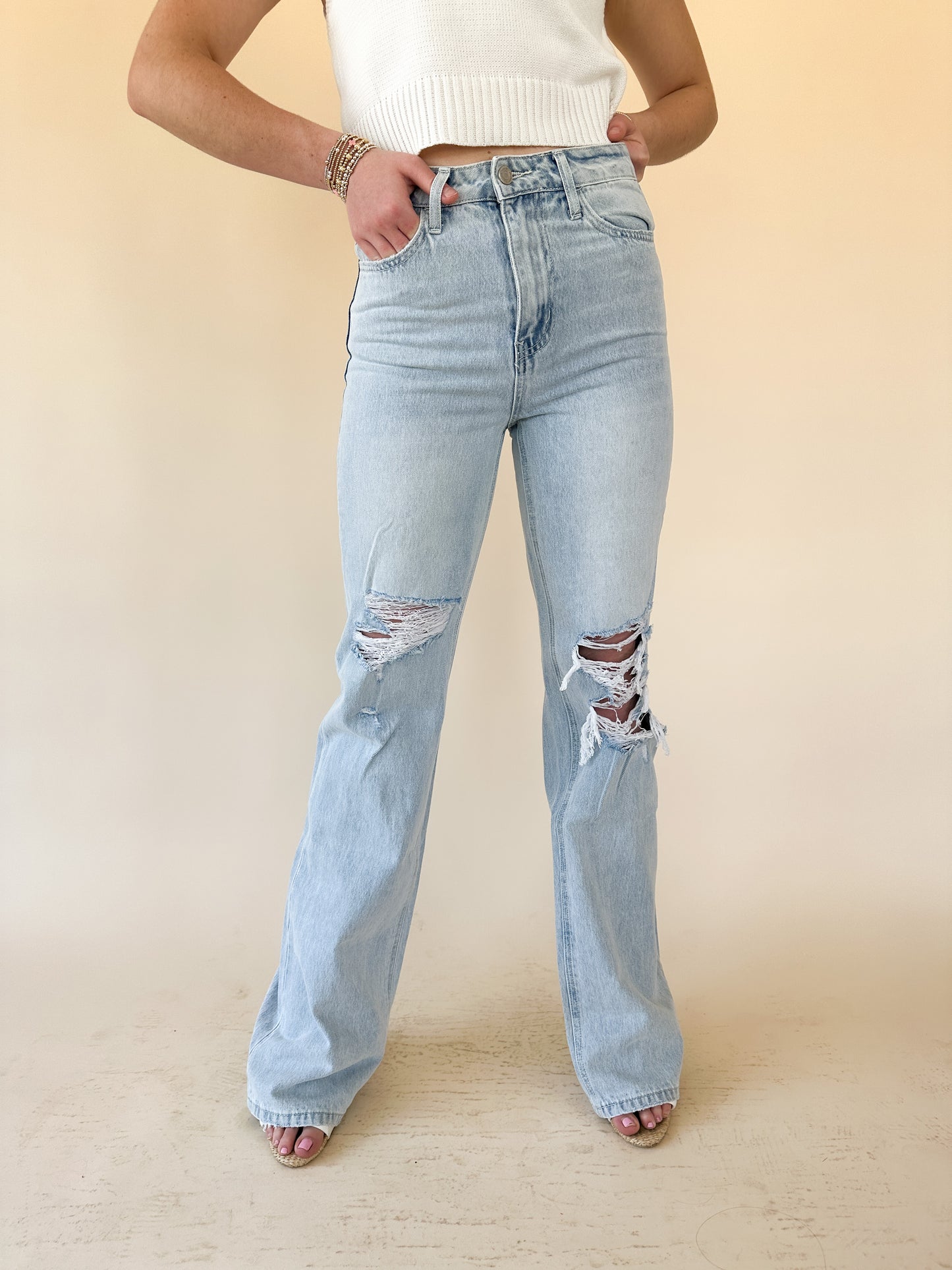 SALT FLATS 90'S VINTAGE ANKLE STRAIGHT JEANS